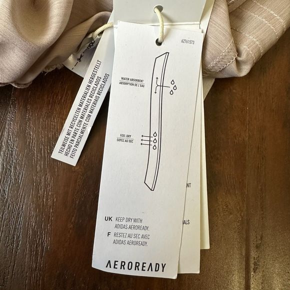 NWT ADIDAS Womens 3-Stripe Aeroready Pacer Woven Shorts in Taupe - Picture 10 of 14